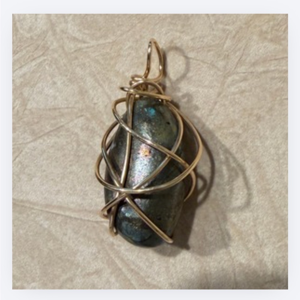 Kazuko Oshima Wire-Wrapped Pyrite Pendant Necklace | Barneys NY Rare